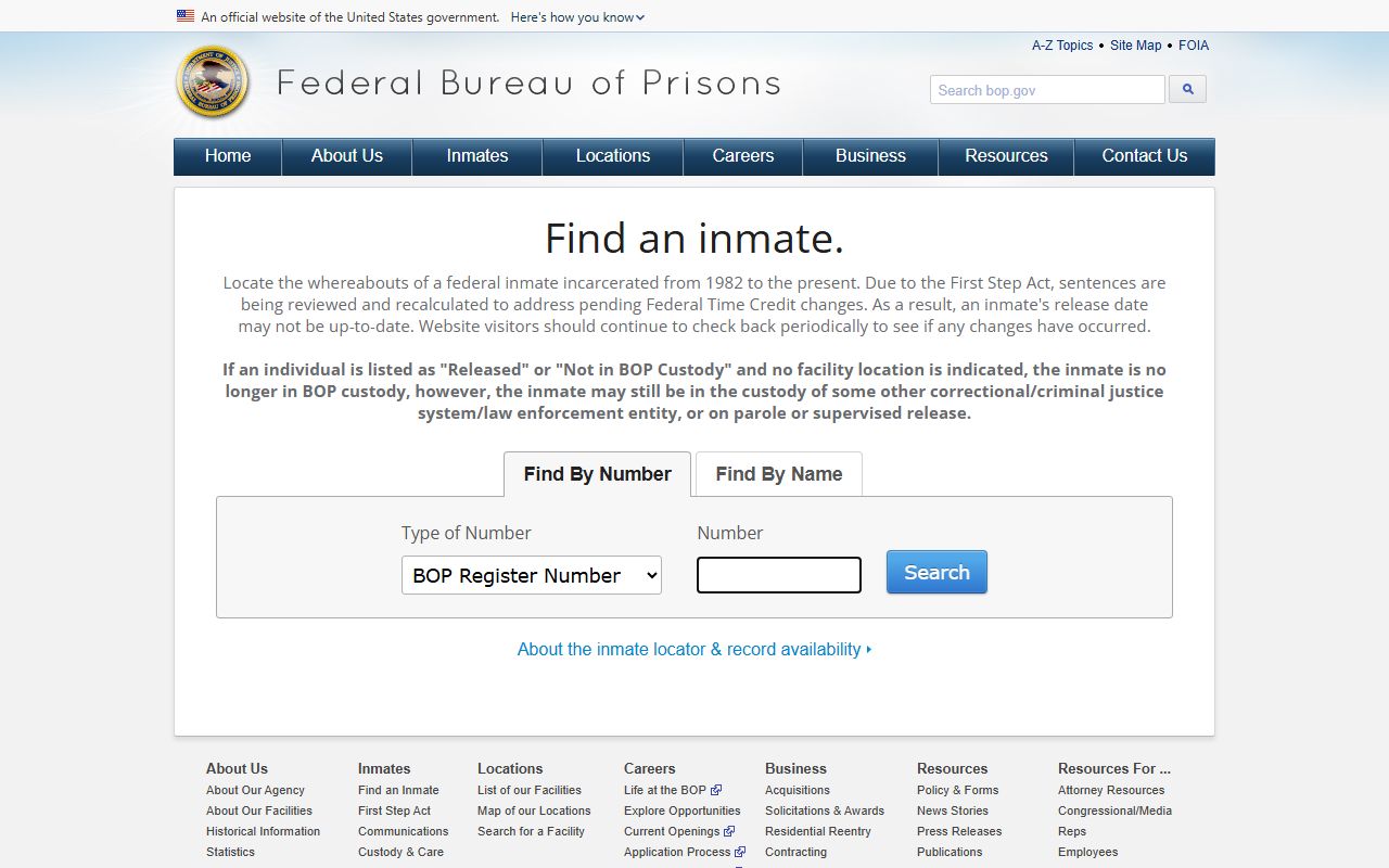 Koochiching County inmate records federal BOP locator
